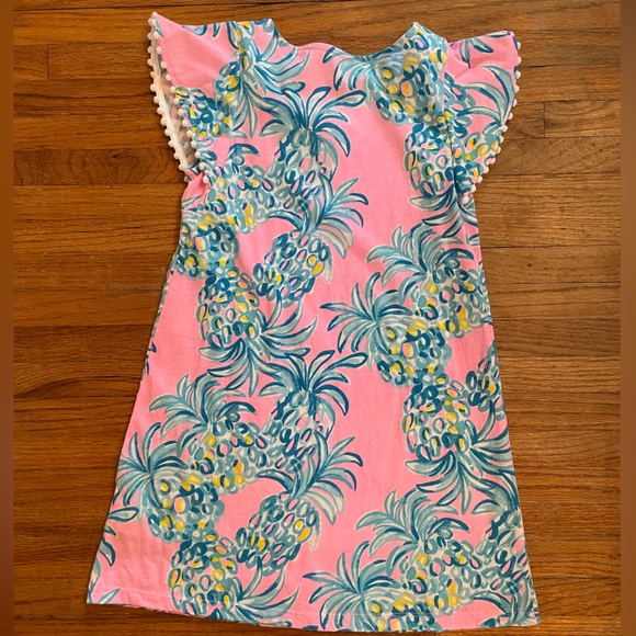 Lilly Pulitzer Size 6-7 Girls Dress Pink and Pineapples Summer Beach Dress - Picture 3 of 10